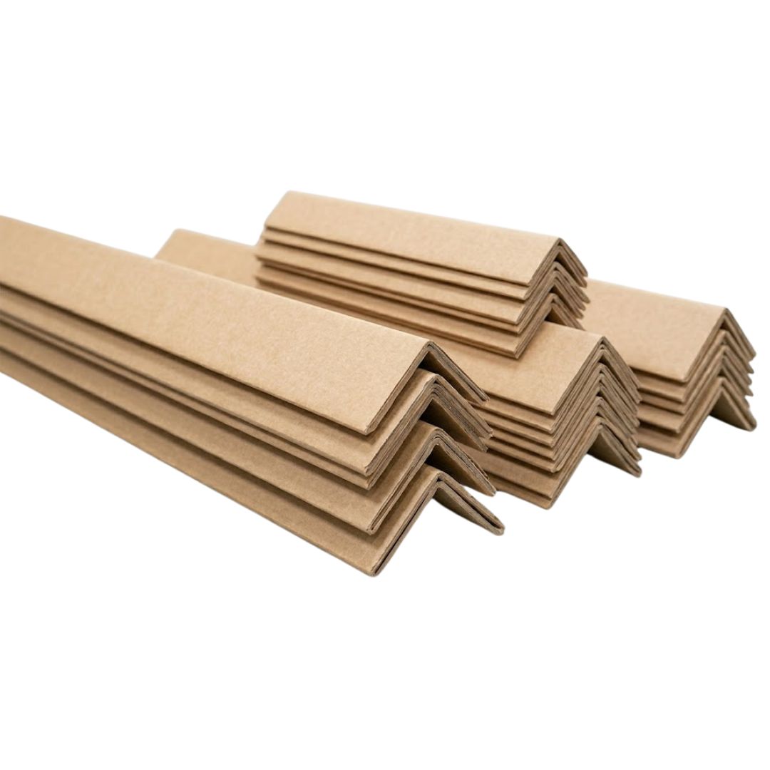 Cardboard edge protectors and corner guards for palletised goods