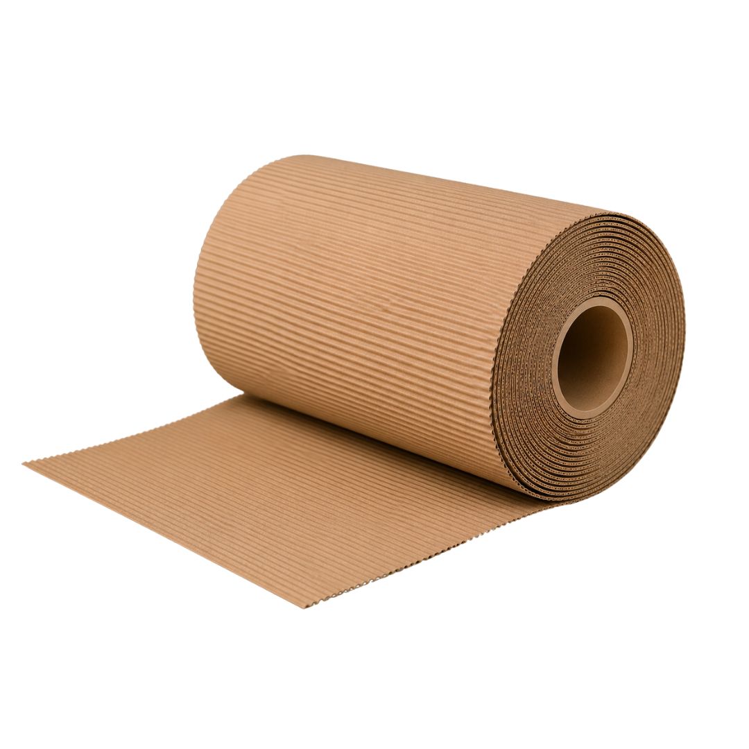 Single face corrugated rolls for wrapping fragile items