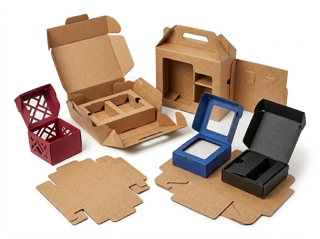 Die cut corrugated boxes custom shapes and styles