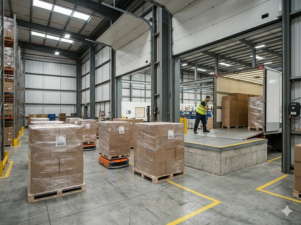 Finished goods dispatch area — WrapUp Packaging