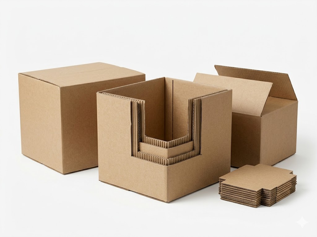 Heavy duty double wall corrugated boxes for industrial and export use