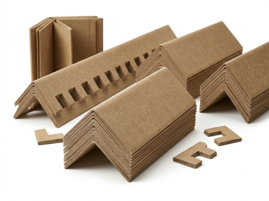 Notched paper edge protector for easy bending and folding