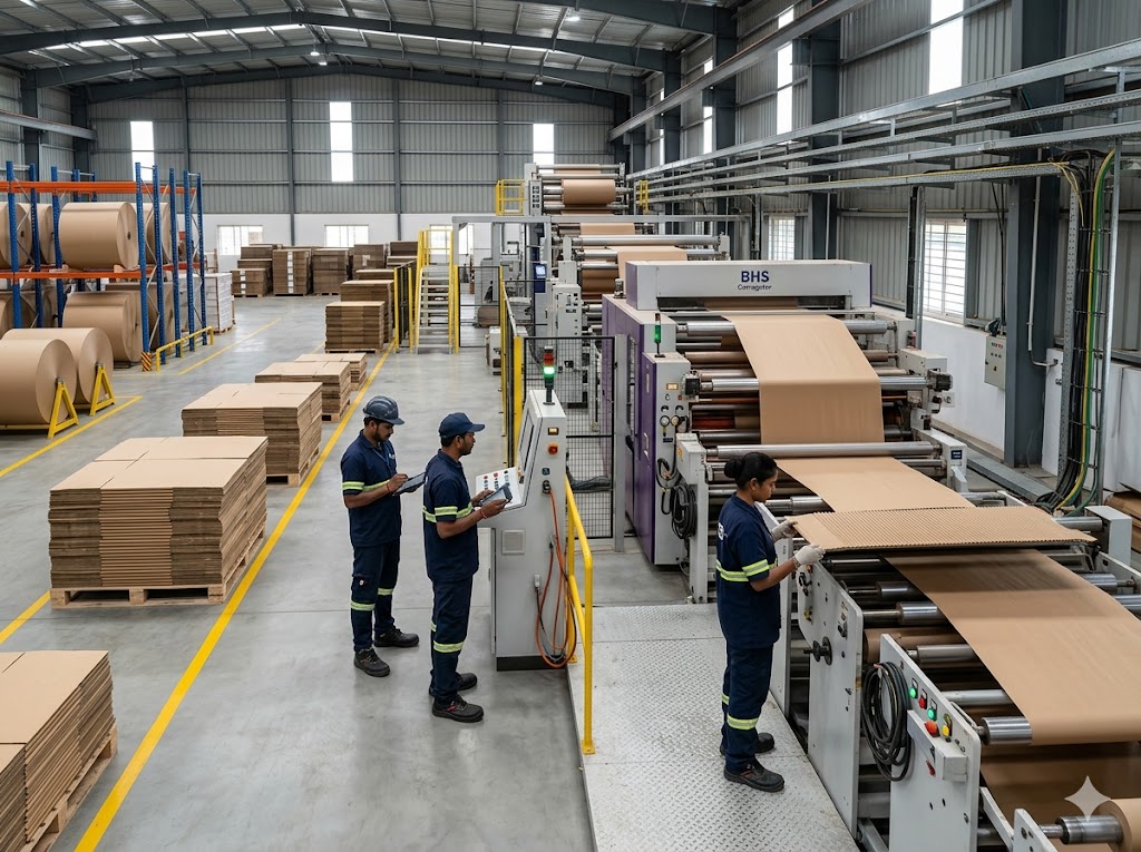 WrapUp Packaging factory interior — manufacturing plant Bhiwadi Rajasthan