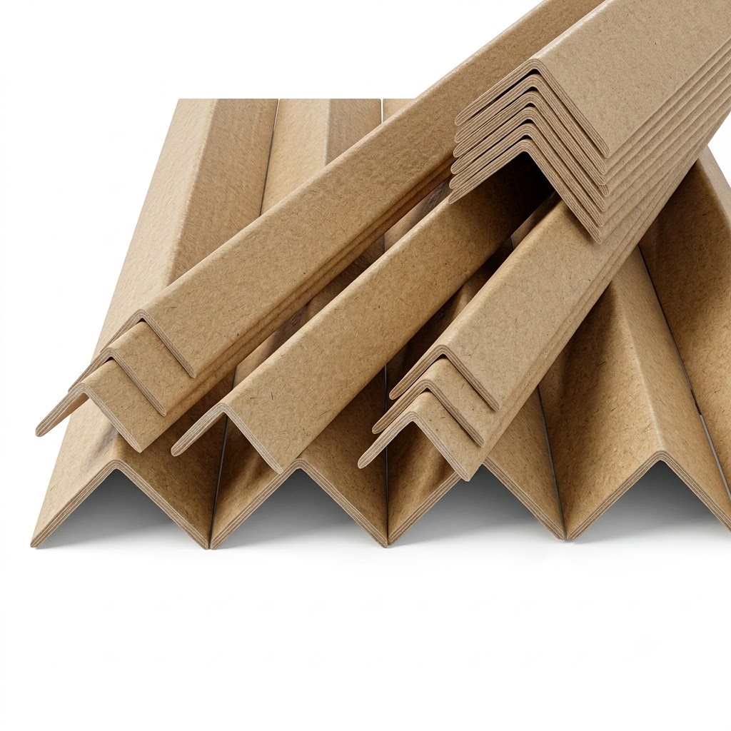 V-shaped paper edge protector for angled surface protection