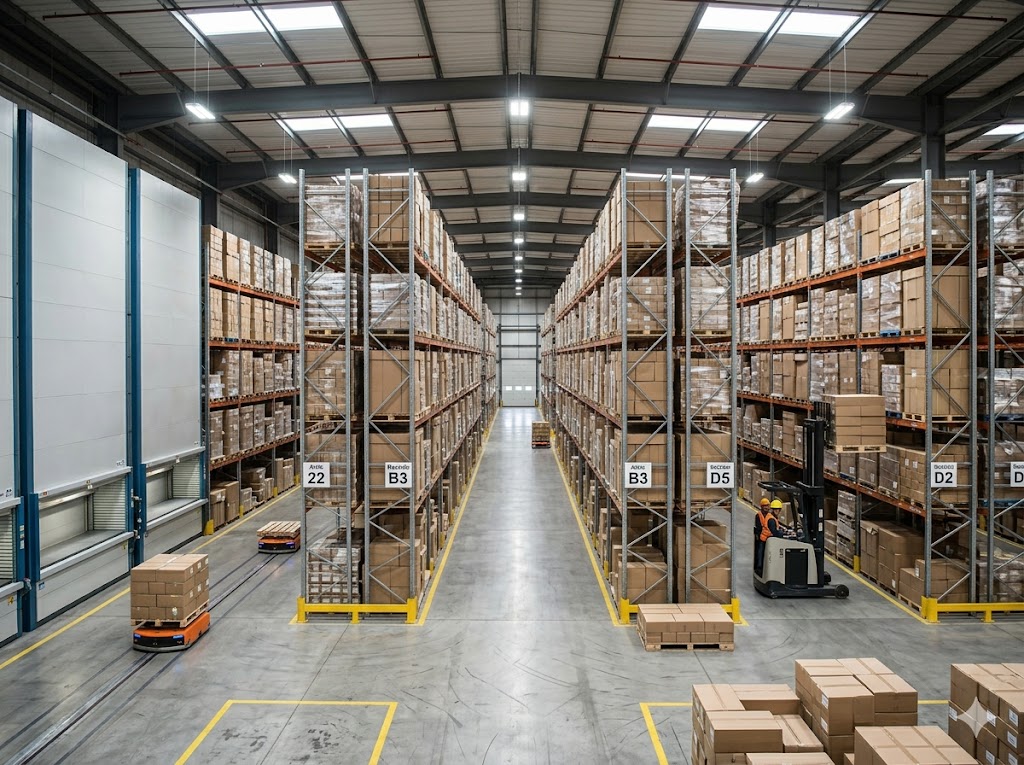 Warehouse storage area — WrapUp Packaging Bhiwadi