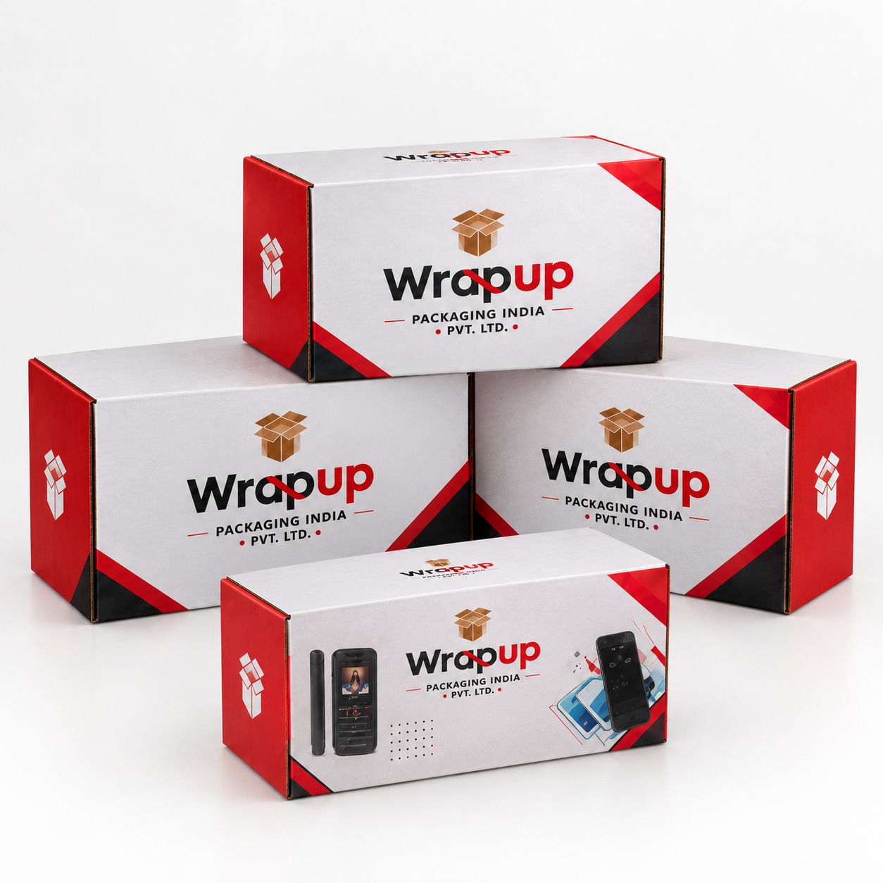 Duplex corrugated box — white top printable surface for industrial and retail packaging